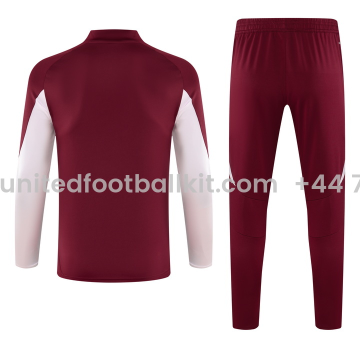 Unitedfootballkit.com | Bayern Munich 24-25 Kids Long Sleeve Training Set - Deep Red -Customize Name, Number and Patch | Worldwide Shipping