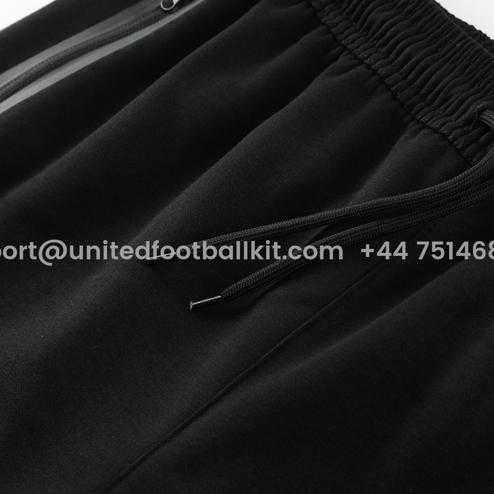 Unitedfootballkit.com | Barcelona 24-25 Unsponsored Training Hoodie Set - Black Hoodie and Pants -Customize Name, Number and Patch | Worldwide Shipping