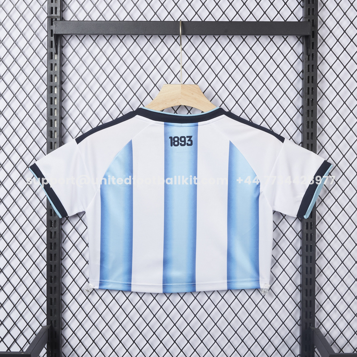 Unitedfootballkit.com | Women's Argentina 2026 Home Cropped Jersey -Customize Name, Number and Patch | Worldwide Shipping