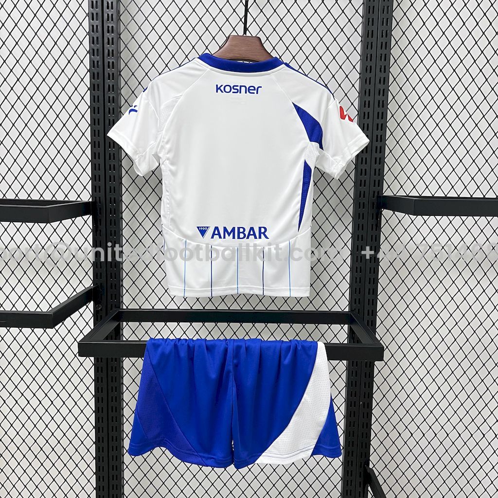 Unitedfootballkit.com | Real Zaragoza 24-25 Home Kids Kit -Customize Name, Number and Patch | Worldwide Shipping