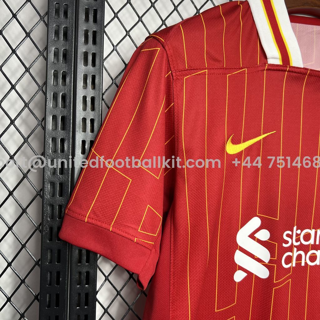Unitedfootballkit.com | Liver.pool 24-25 Home Stadium Jersey - Fans Version -Customize Name, Number and Patch | Worldwide Shipping