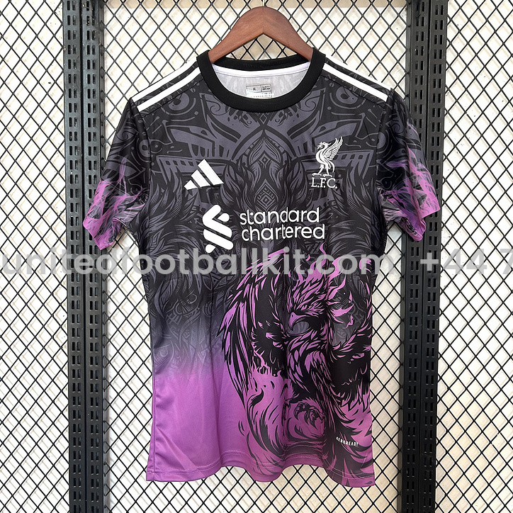 Unitedfootballkit.com | Liver.pool 24-25 Purple Fire Phoenix Special Edition Jersey - Fans Version -Customize Name, Number and Patch | Worldwide Shipping