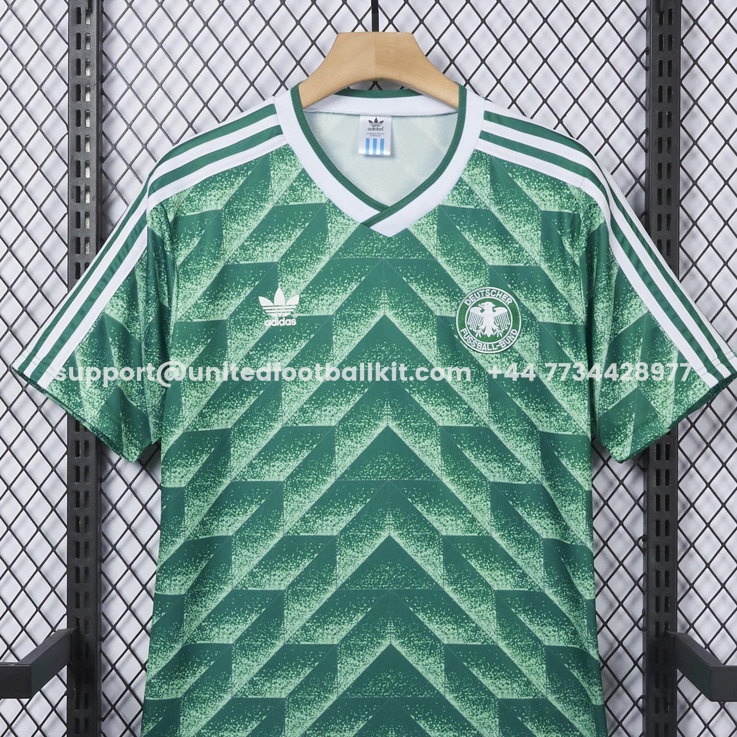 Unitedfootballkit.com | Retro Germany 1990 Away Green Jersey -Customize Name, Number and Patch | Worldwide Shipping
