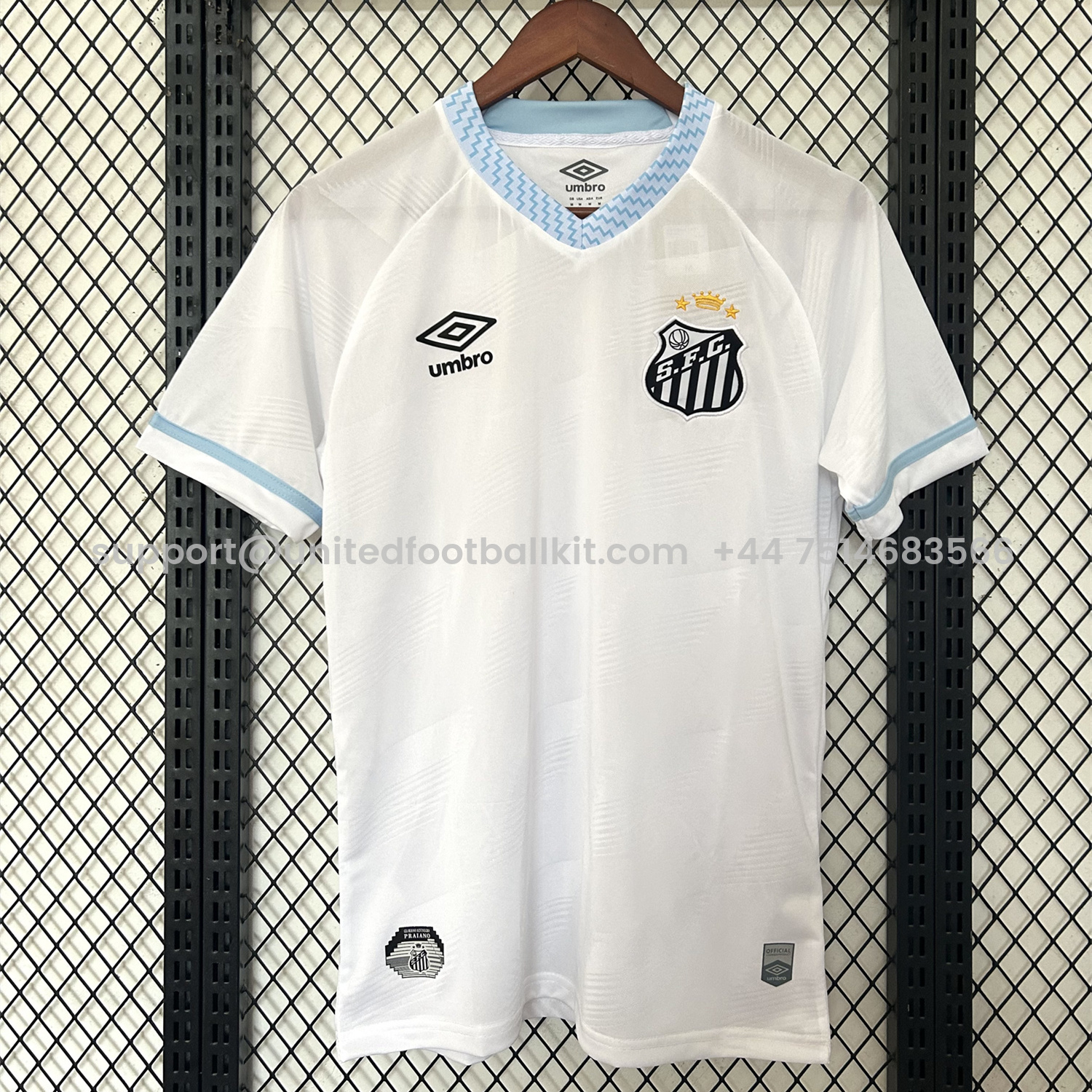 Unitedfootballkit.com | Santos 2025-26 New Home Unsponsored Jersey - Fans Version -Customize Name, Number and Patch | Worldwide Shipping