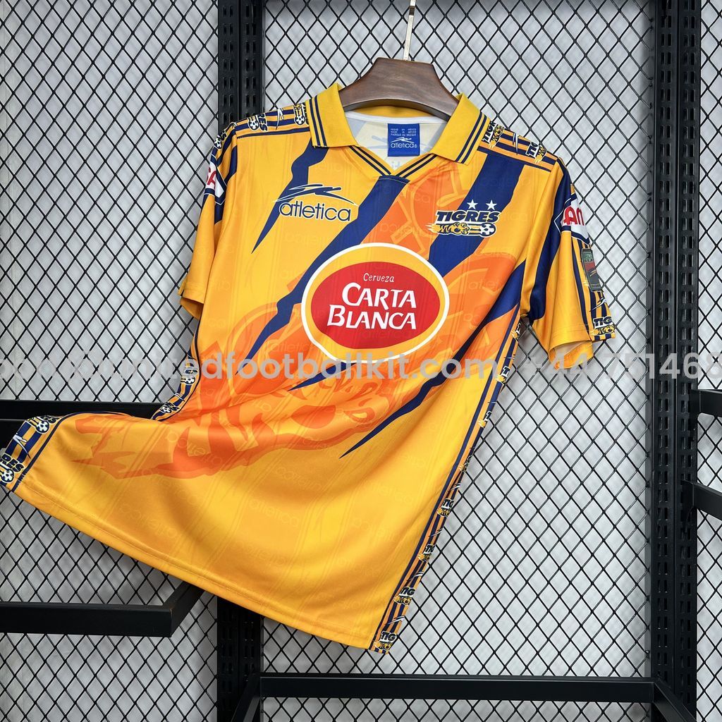 Unitedfootballkit.com | Retro Tigers UANL 1997-98 Home Stadium Jersey -Customize Name, Number and Patch | Worldwide Shipping