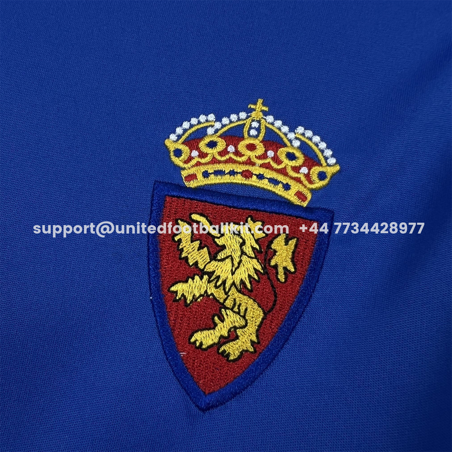 Unitedfootballkit.com | Real Zaragoza 25-26 Retro Style Blue Polo Jersey - Fans Version -Customize Name, Number and Patch | Worldwide Shipping