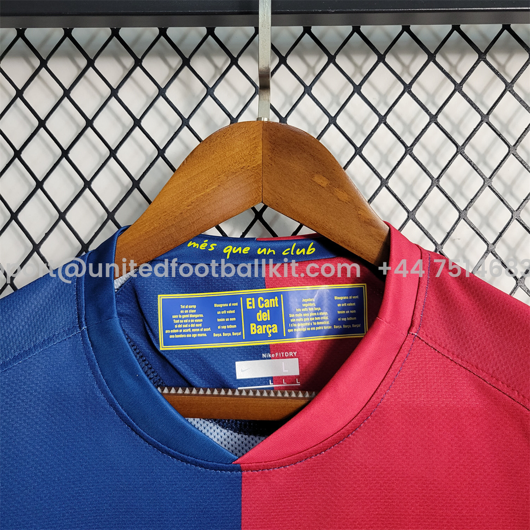 Unitedfootballkit.com | Retro Barcelona 08-09 Home Stadium Jersey -Customize Name, Number and Patch | Worldwide Shipping