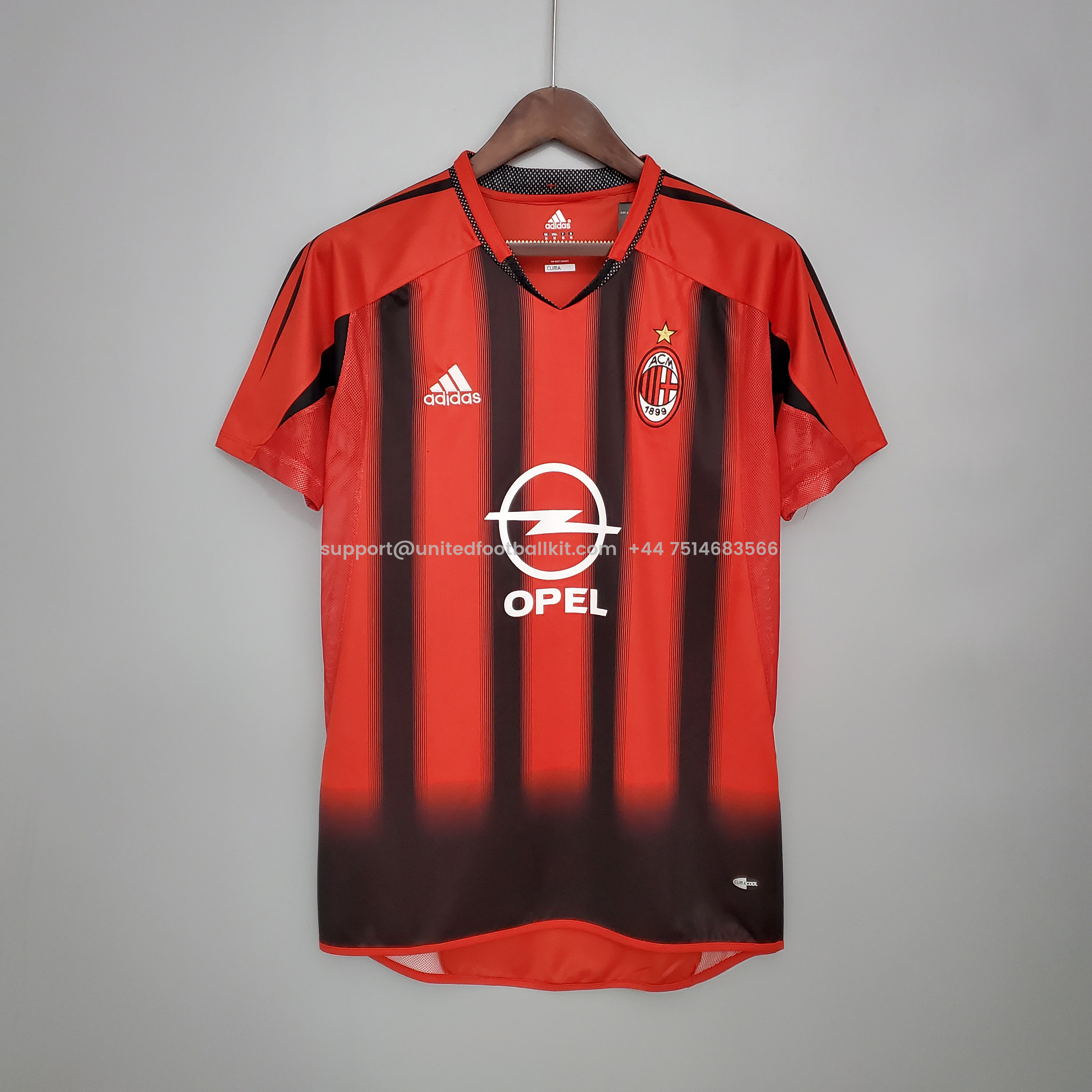 Unitedfootballkit.com | Retro AC Milan 04-05 Home Stadium Jersey -Customize Name, Number and Patch | Worldwide Shipping