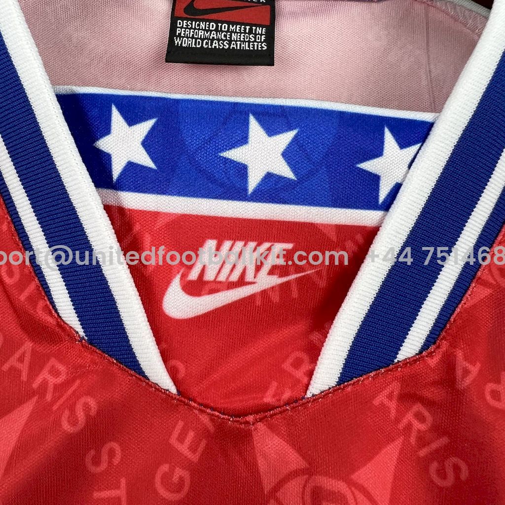 Unitedfootballkit.com | Retro Paris Saint-Germain PSG 1994-95 Away Unsponsored Jersey -Customize Name, Number and Patch | Worldwide Shipping