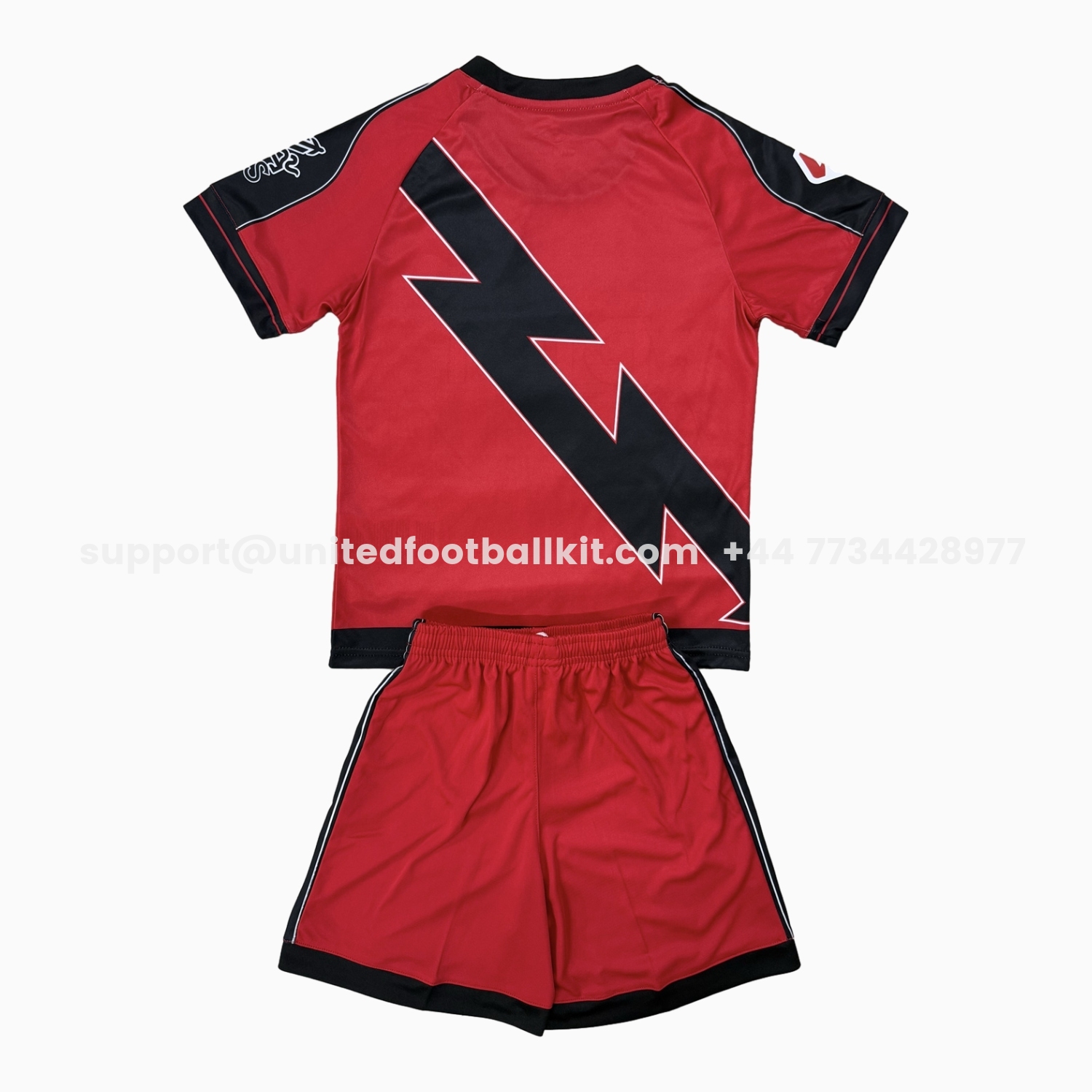 Unitedfootballkit.com | Rayo Vallecano 25-26 Away Kids Kit -Customize Name, Number and Patch | Worldwide Shipping
