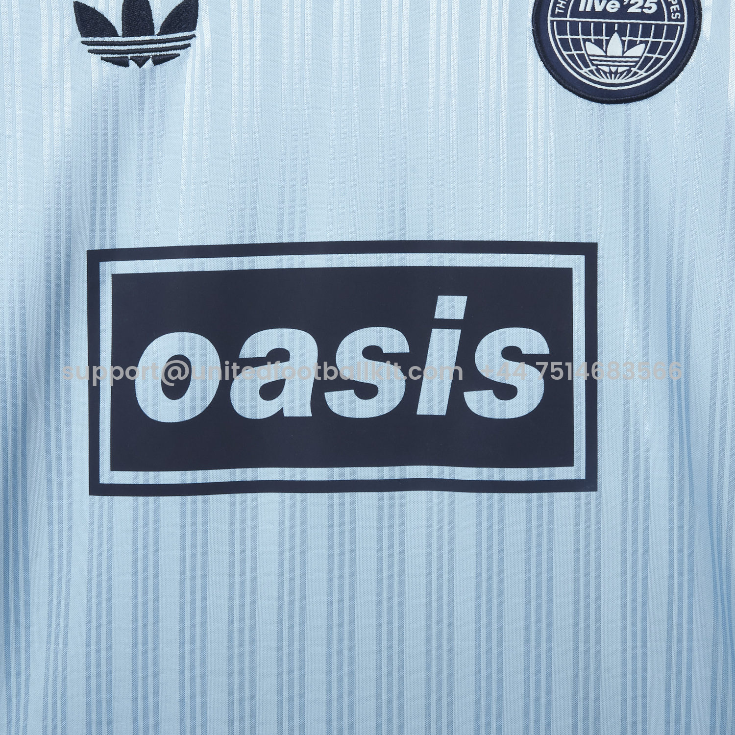 Unitedfootballkit.com | Bohemian 25-26 Oasis Originals Tour Light Blue Jersey With Number 25 - Fans Version -Customize Name, Number and Patch | Worldwide Shipping