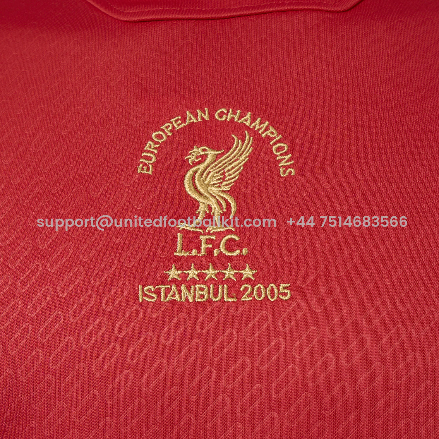 Unitedfootballkit.com | Liver.pool 25-26 Istanbul 2005 Anniversary Red Jersey - Fans Version -Customize Name, Number and Patch | Worldwide Shipping
