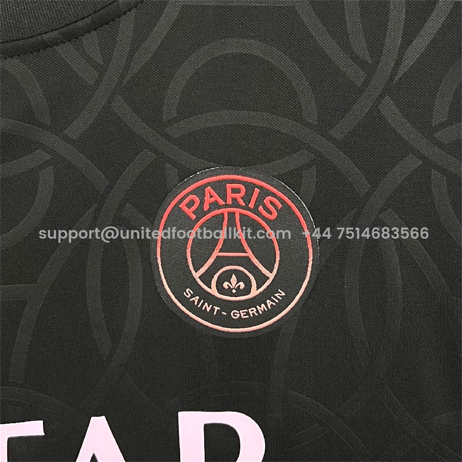 Unitedfootballkit.com | Paris Saint-Germain PSG 25-26 Black JD Training Jersey - Fans Version -Customize Name, Number and Patch | Worldwide Shipping