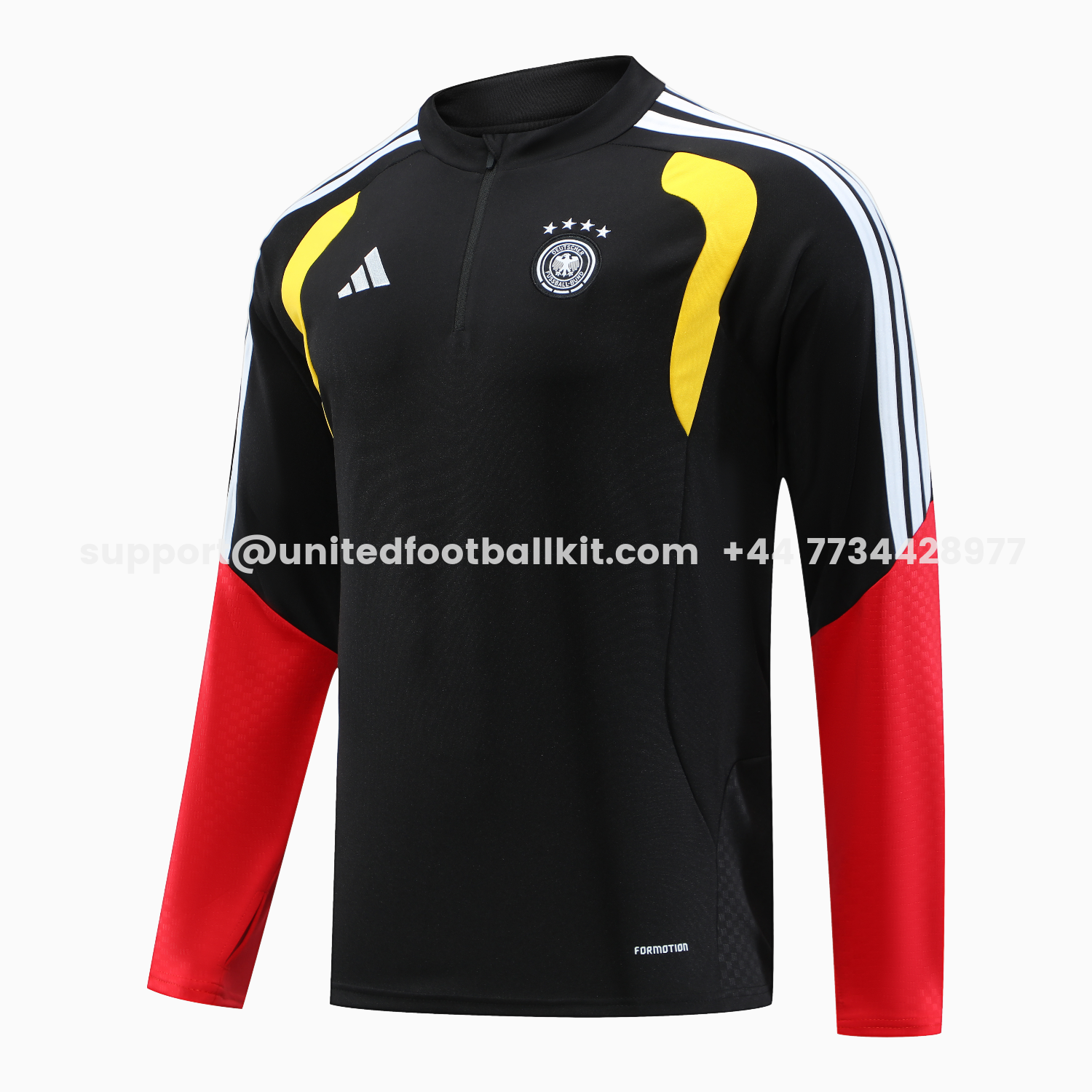 Unitedfootballkit.com | Germany 2026 Kids Long Sleeve Training Set - Black Top & Pants -Customize Name, Number and Patch | Worldwide Shipping