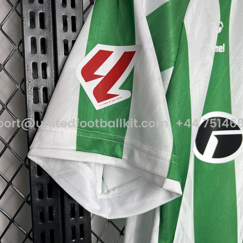 Unitedfootballkit.com | Real Betis 24-25 Home Stadium Jersey with New Sponsor - Fans Version -Customize Name, Number and Patch | Worldwide Shipping