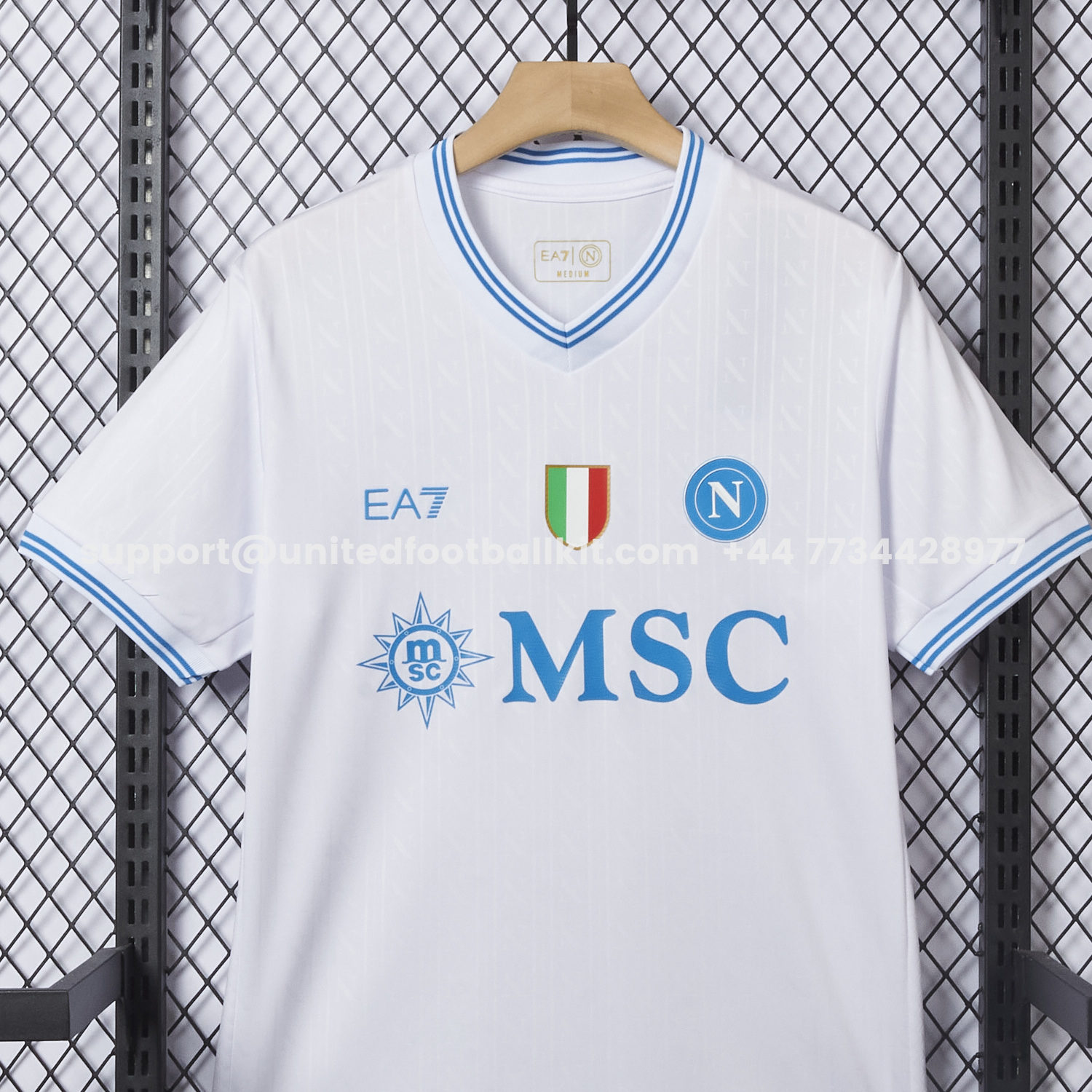 Unitedfootballkit.com | Napoli 25-26 European Away White Jersey - Fans Version -Customize Name, Number and Patch | Worldwide Shipping