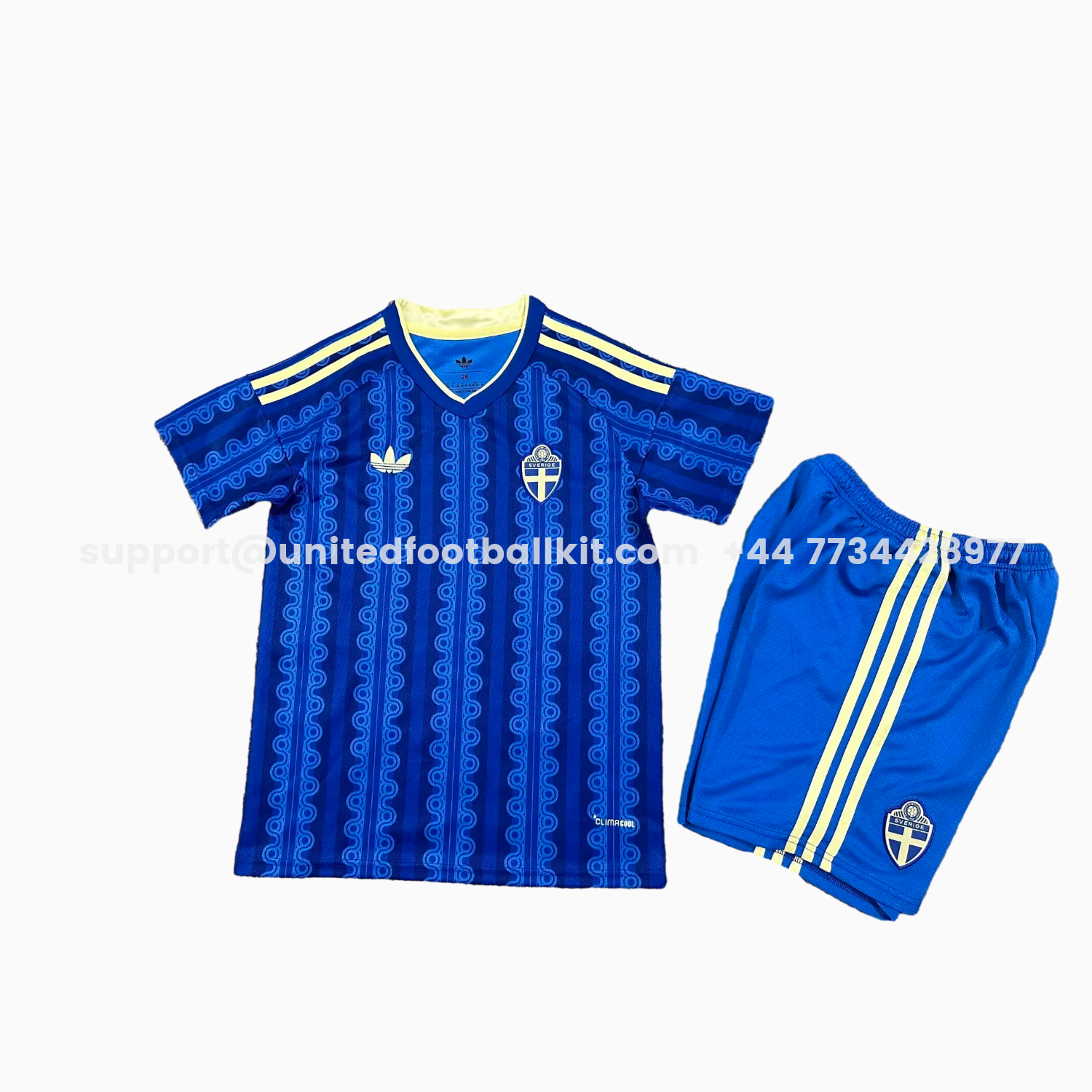 Unitedfootballkit.com | Sweden 2026 Away Kids Kit -Customize Name, Number and Patch | Worldwide Shipping