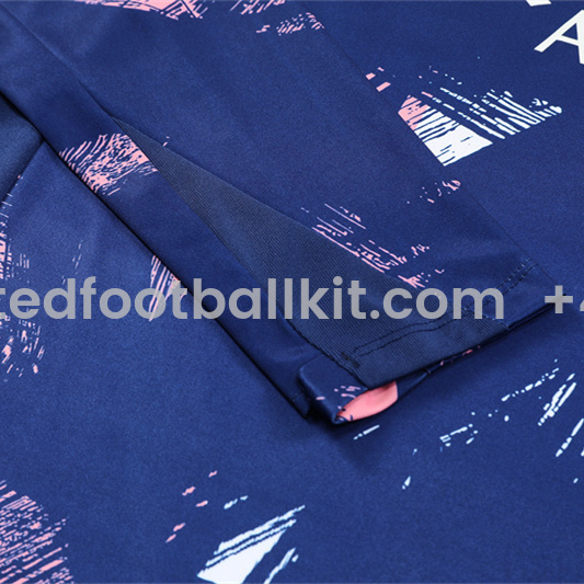 Unitedfootballkit.com | Paris Saint-Germain PSG 24-25 Kids Long Sleeve Training Set - Royal Blue -Customize Name, Number and Patch | Worldwide Shipping