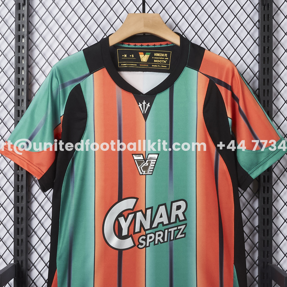 Unitedfootballkit.com | Venezia FC 25-26 Orange And Green Special Jersey - Fans Version -Customize Name, Number and Patch | Worldwide Shipping