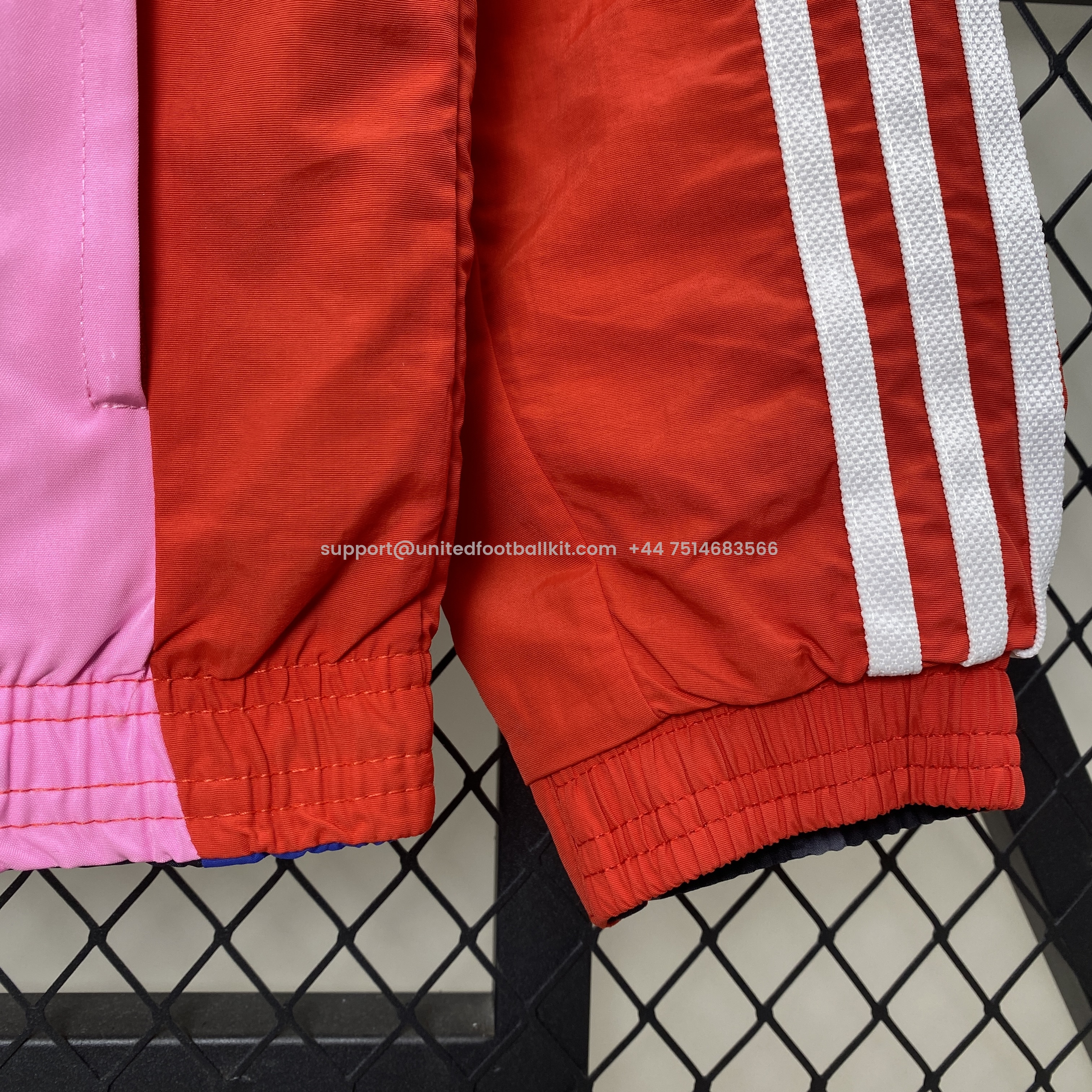 Unitedfootballkit.com | Manchester United 24-25 Double Sided Reversible Windbreaker - Home & Away Jersey Style -Customize Name, Number and Patch | Worldwide Shipping