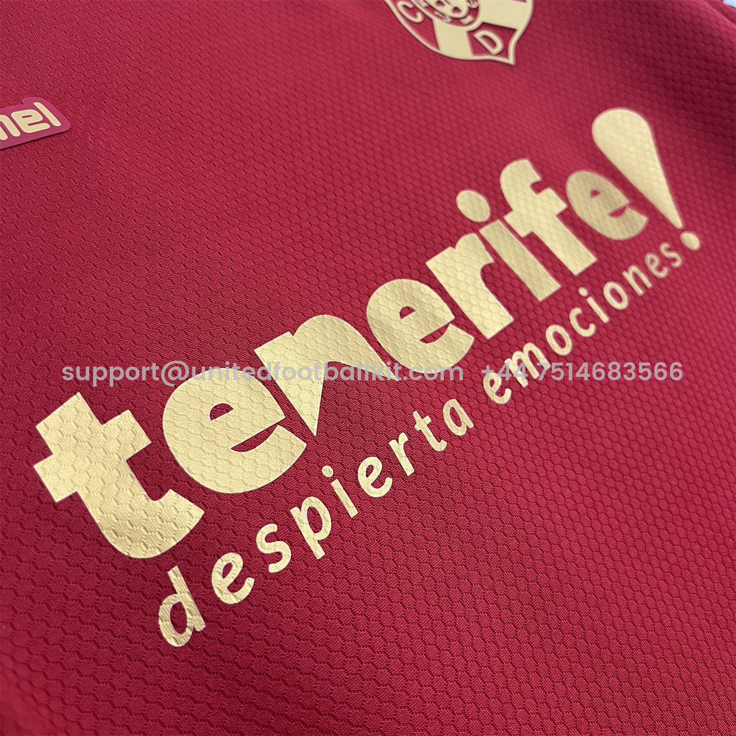 Unitedfootballkit.com | Tenerife 25-26 Away Jersey - Fans Version -Customize Name, Number and Patch | Worldwide Shipping
