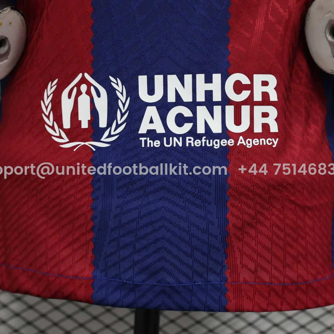 Unitedfootballkit.com | Barcelona X RS Iconic Tongue Jersey - Player Version -Customize Name, Number and Patch | Worldwide Shipping