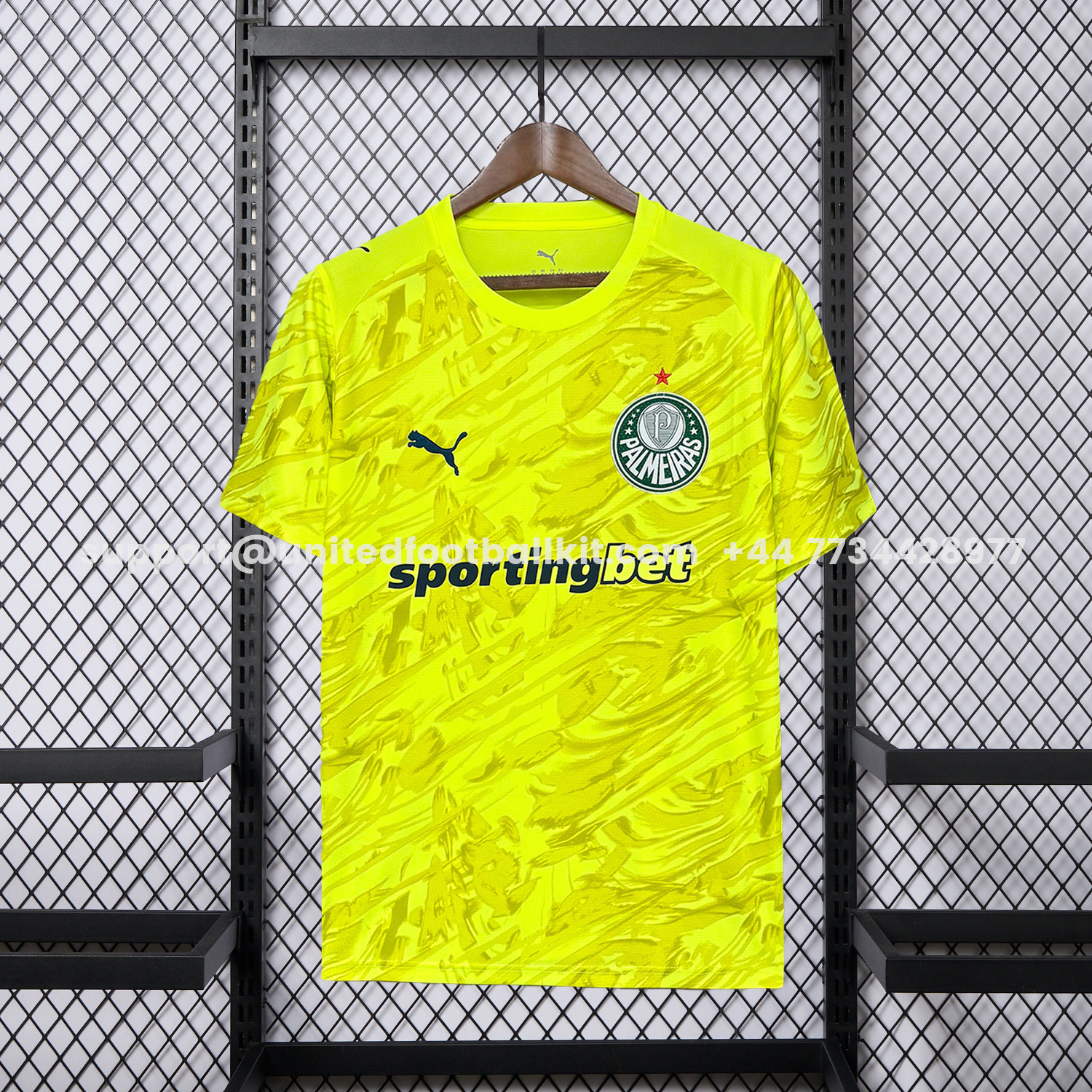 Unitedfootballkit.com | Palmeiras 26-27 Yellow Goalkeeper Jersey - Fans Version -Customize Name, Number and Patch | Worldwide Shipping