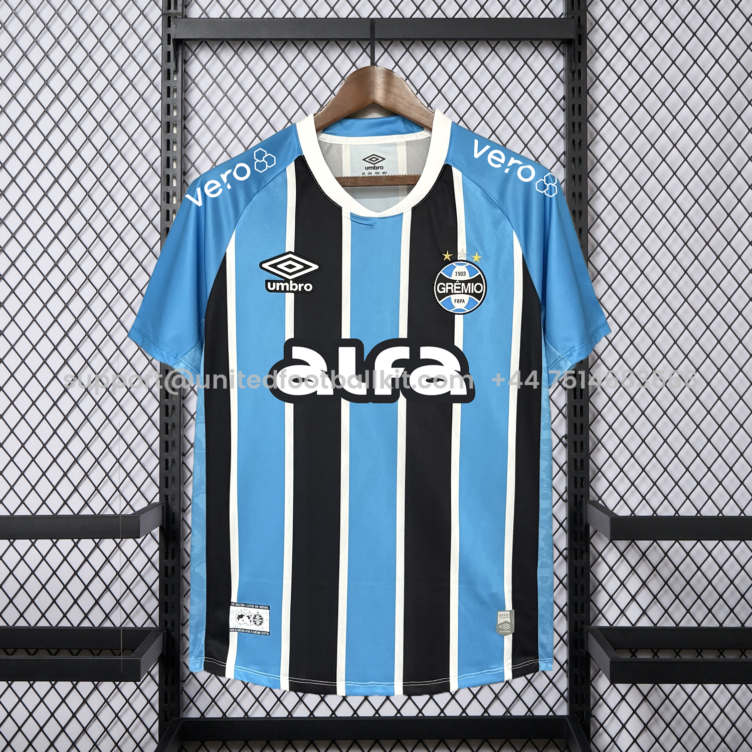 Unitedfootballkit.com | Gremio 25-26 Home Jersey With Sponsors - Fans Version -Customize Name, Number and Patch | Worldwide Shipping