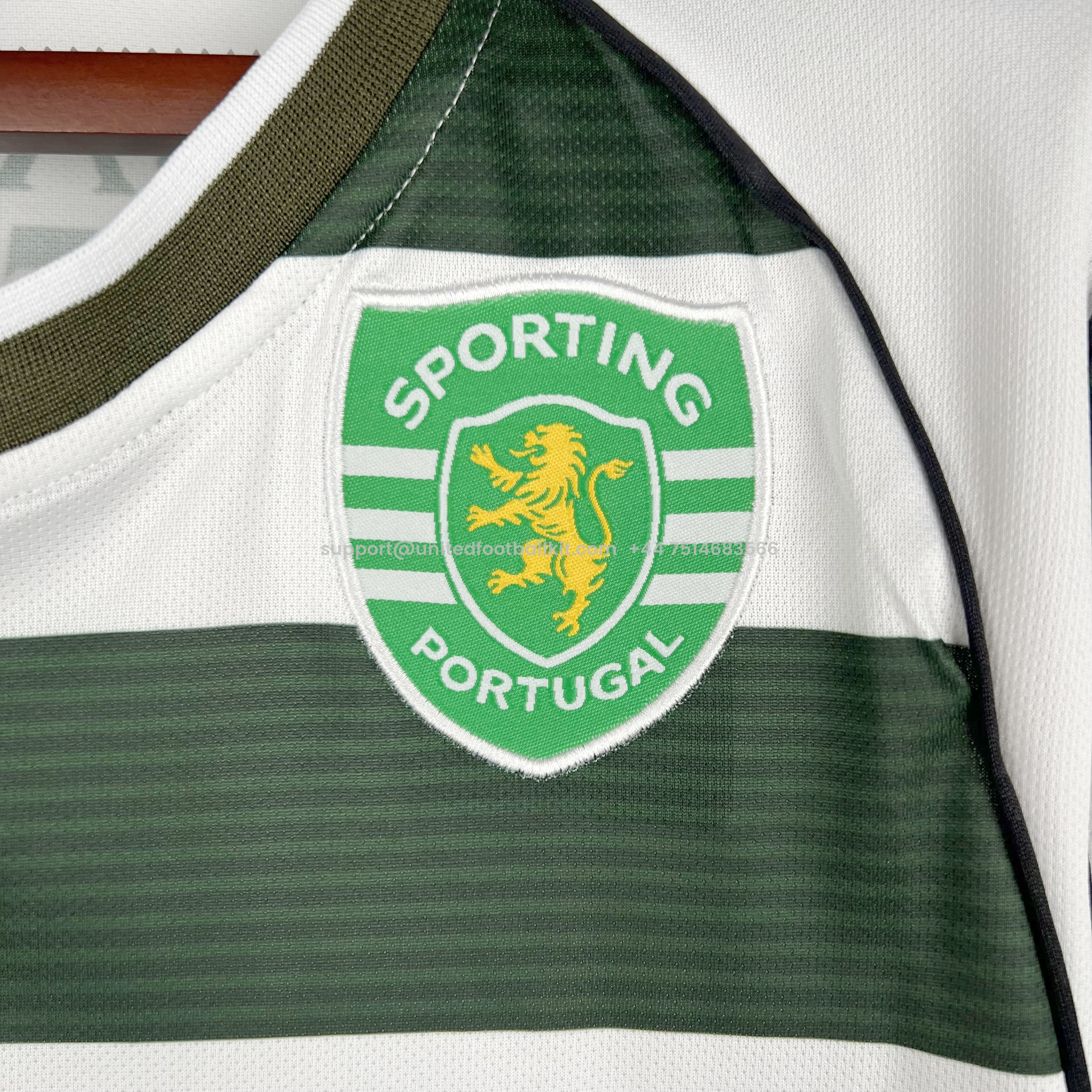 Unitedfootballkit.com | Retro Sporting CP 03-04 Home Stadium Long Sleeve Jersey -Customize Name, Number and Patch | Worldwide Shipping
