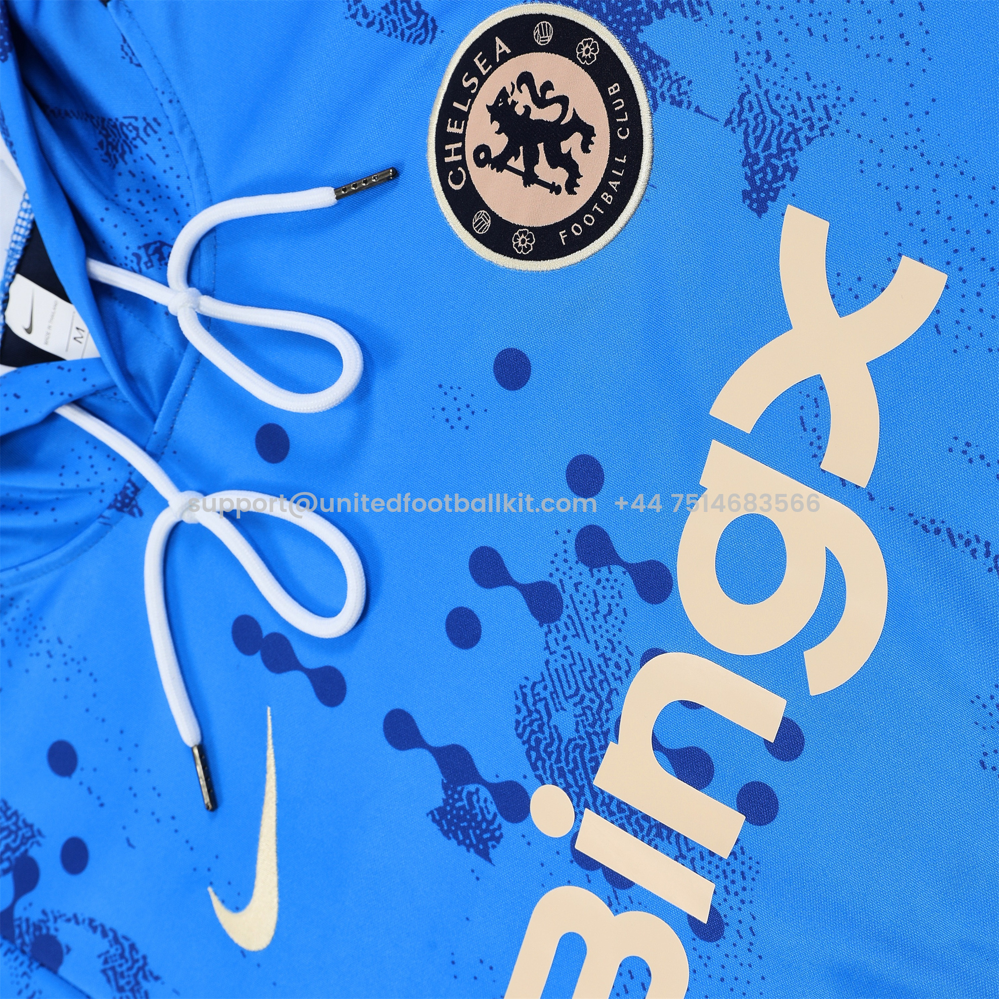 Unitedfootballkit.com | C.H.E.L.S.E.A 24-25 Long Sleeve Training Set - Blue Hoodie and Deep Blue Pants -Customize Name, Number and Patch | Worldwide Shipping