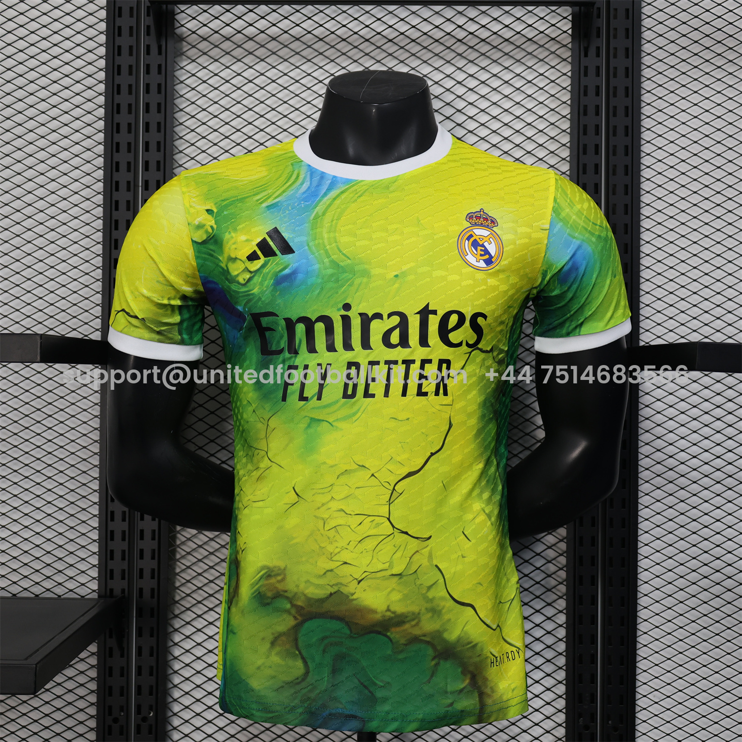 Unitedfootballkit.com | Real Madrid 25-26 Green & Yellow Special Edition Jersey - Player Version -Customize Name, Number and Patch | Worldwide Shipping