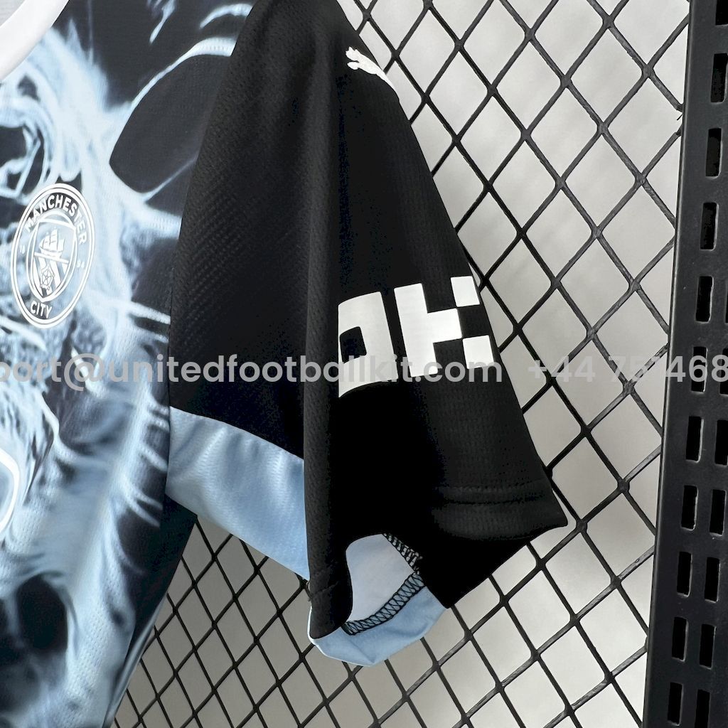 Unitedfootballkit.com | Manchester City 24-25 Black X-ray Fan-designed Special Edition Jersey - Fans Version -Customize Name, Number and Patch | Worldwide Shipping