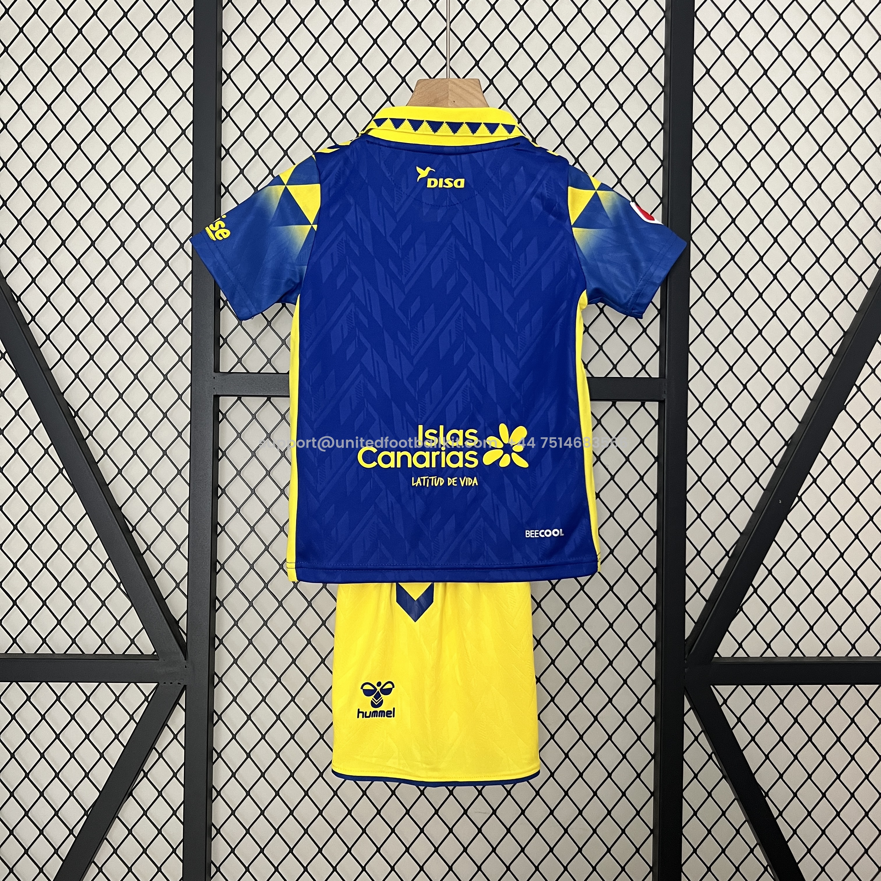 Unitedfootballkit.com | Las Palmas 24-25 Away Kids Kit -Customize Name, Number and Patch | Worldwide Shipping
