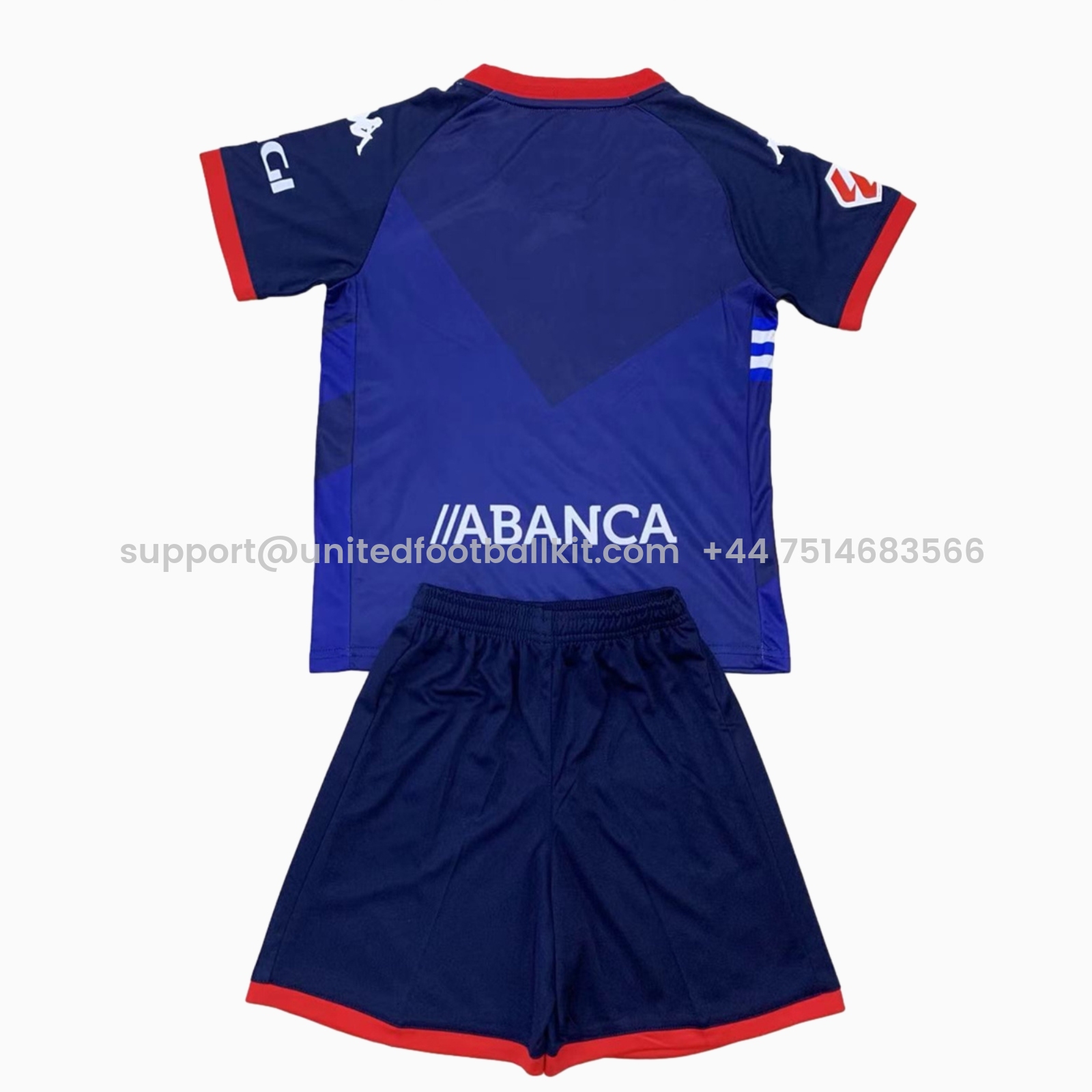 Unitedfootballkit.com | Deportivo de La Coruña 24-25 Away Kids Kit -Customize Name, Number and Patch | Worldwide Shipping