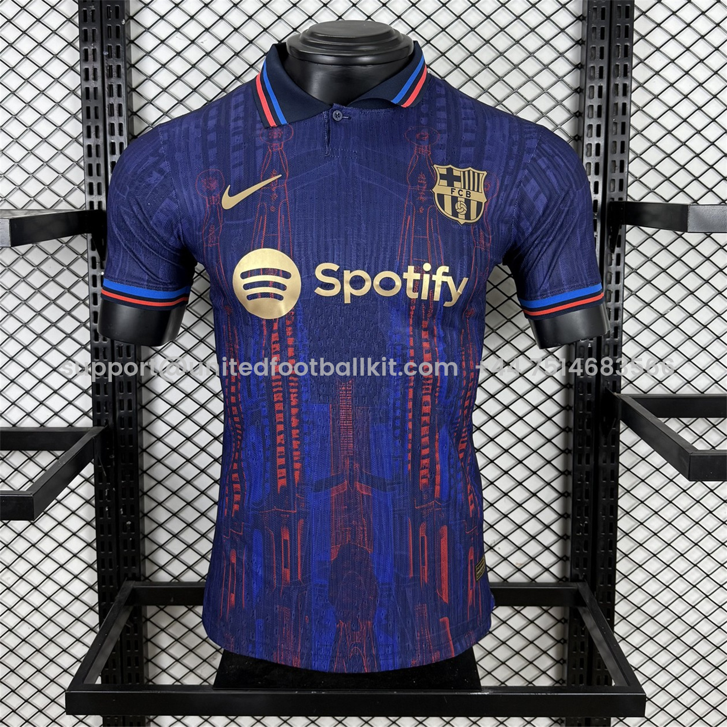 Unitedfootballkit.com | Barcelona 25-26 Sagrada Família Blue Special Edition Jersey - Player Version -Customize Name, Number and Patch | Worldwide Shipping