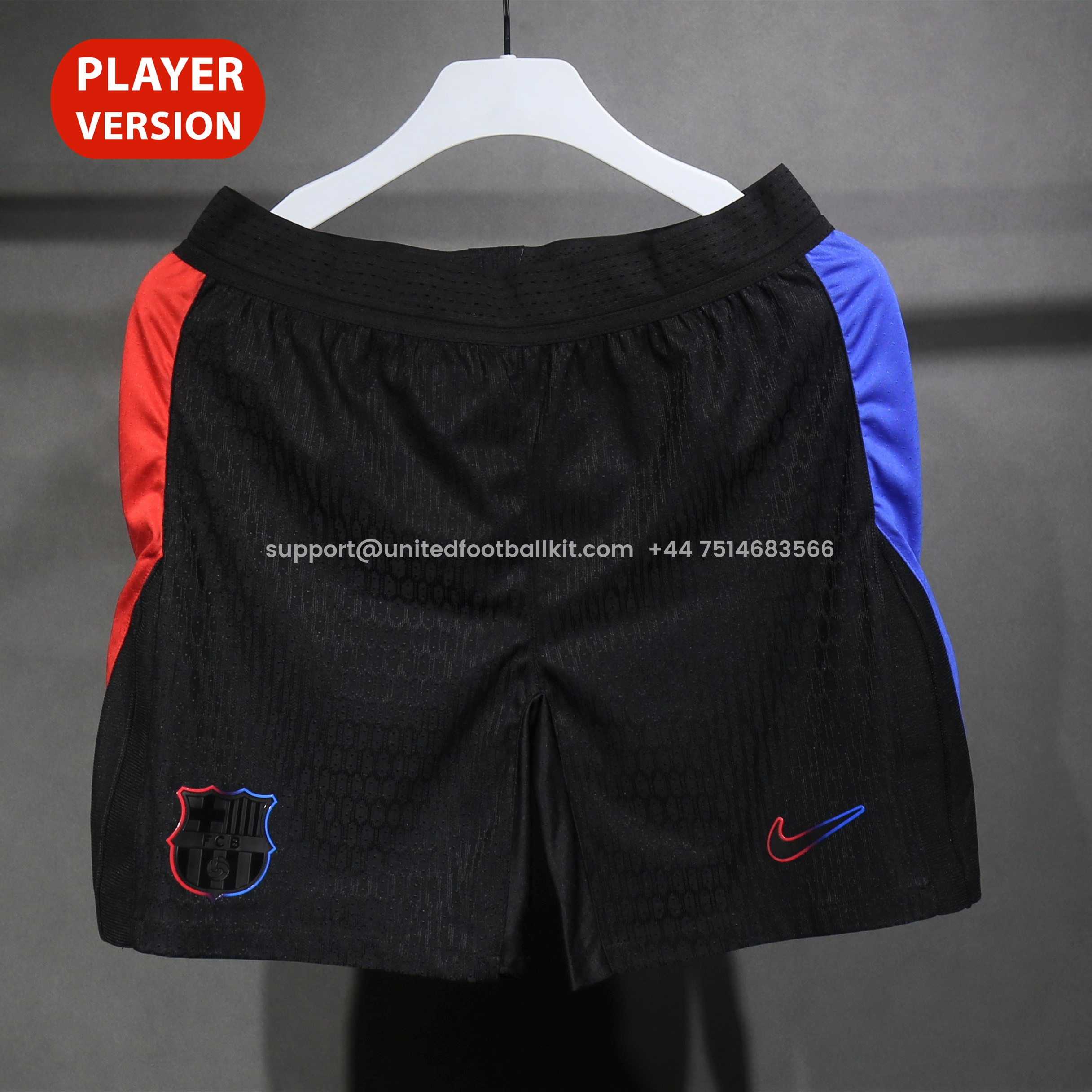 Unitedfootballkit.com | Barcelona 24-25 Away Shorts - Player Version -Customize Name, Number and Patch | Worldwide Shipping