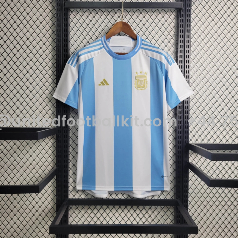 Unitedfootballkit.com | Argentina 2024 Home Stadium Jersey - Fans Version -Customize Name, Number and Patch | Worldwide Shipping