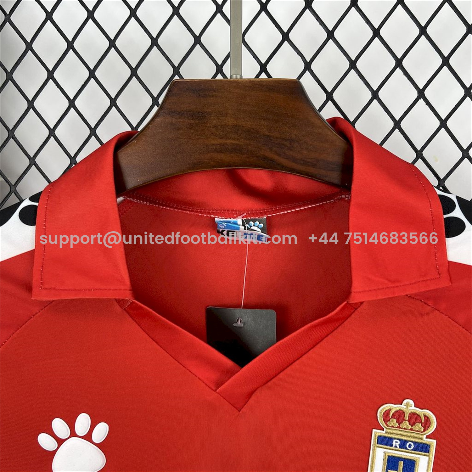 Unitedfootballkit.com | Retro Real Oviedo Vetusta 1990-91 Away Red Jersey -Customize Name, Number and Patch | Worldwide Shipping