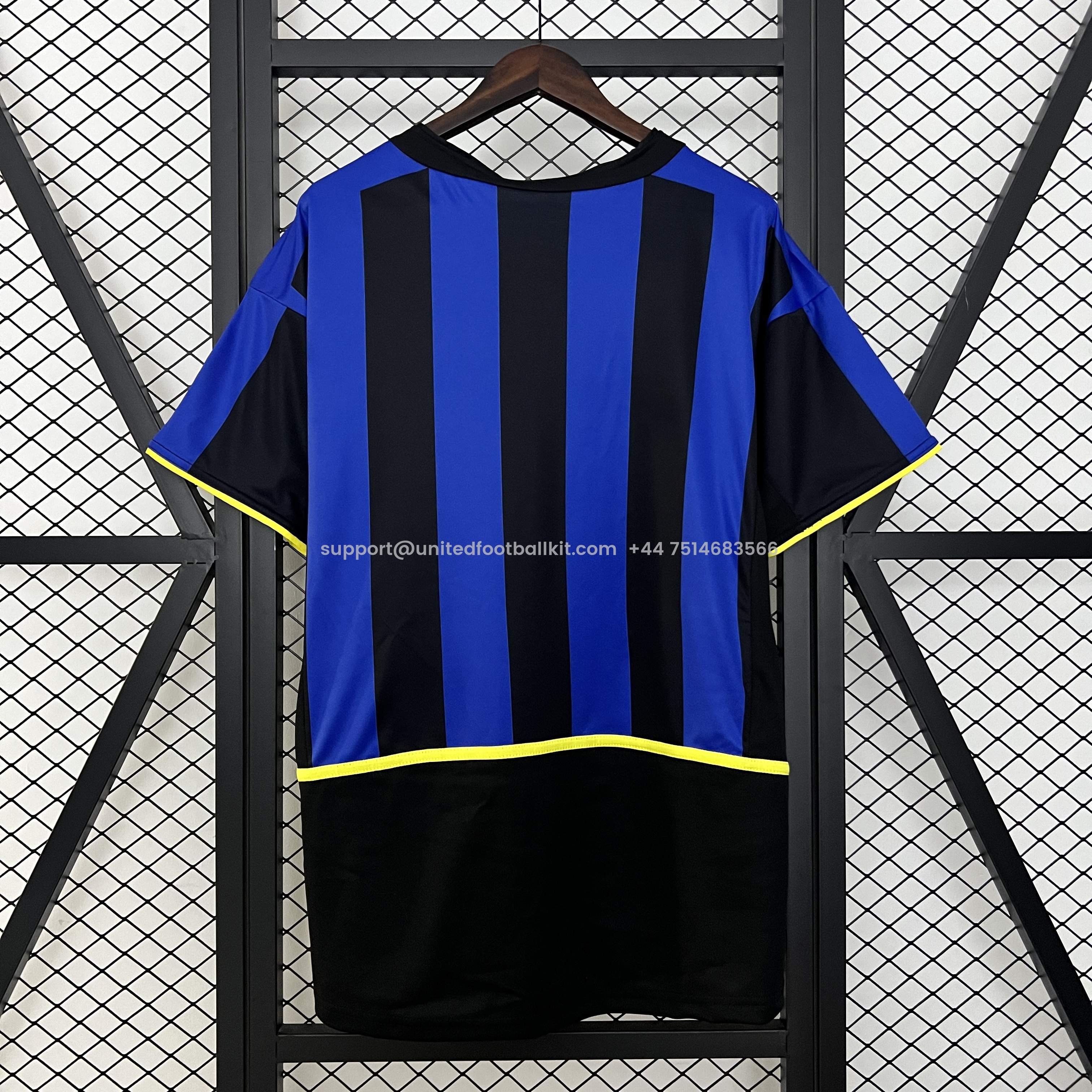 Unitedfootballkit.com | Retro Inter Milan 2002-03 Home Jersey -Customize Name, Number and Patch | Worldwide Shipping