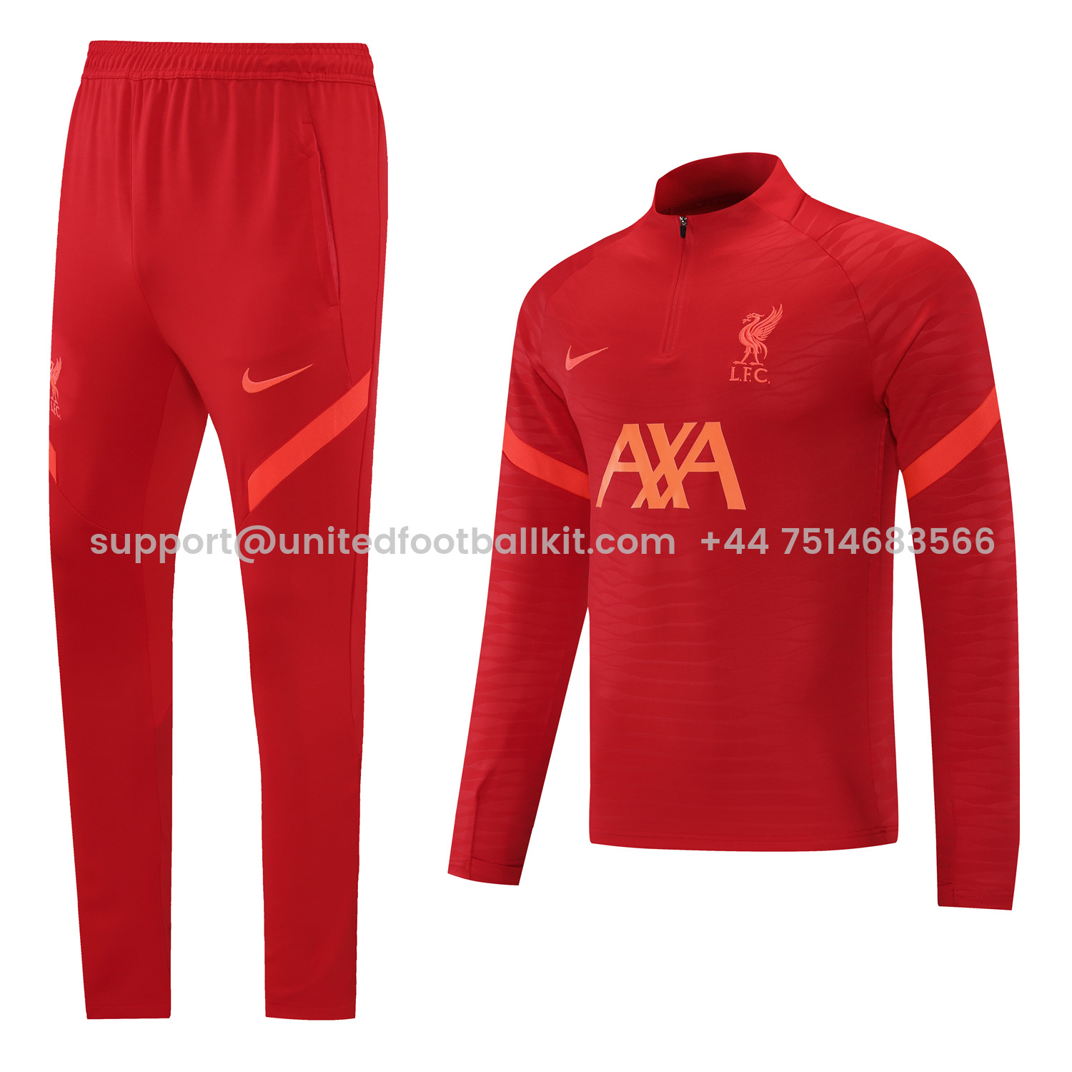 Unitedfootballkit.com | Liver.pool 24-25 Long Sleeve Training Set - Red Top and Pants -Customize Name, Number and Patch | Worldwide Shipping
