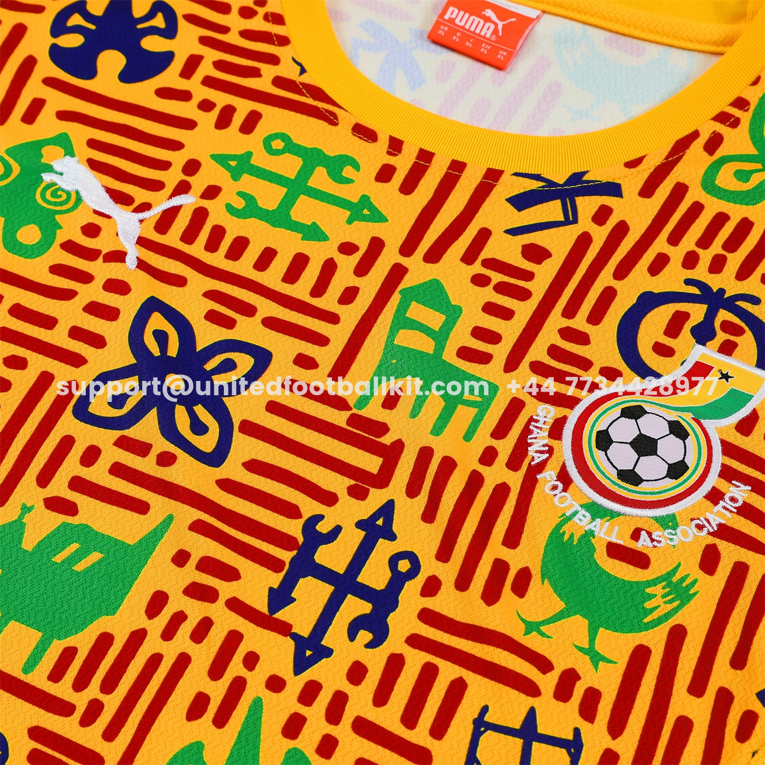 Unitedfootballkit.com | Ghana 2026 Vest Training Set - Yellow Vest and Shorts -Customize Name, Number and Patch | Worldwide Shipping