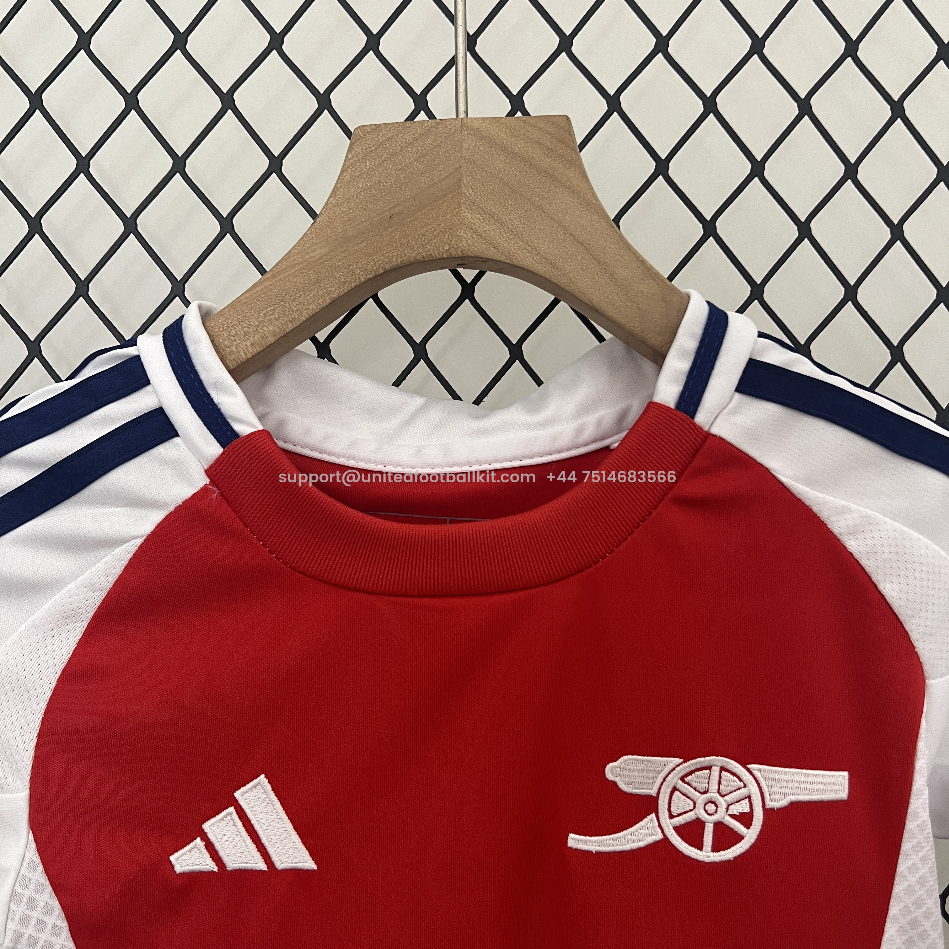 Unitedfootballkit.com | Arsenal 24-25 Home Stadium Kids Kit -Customize Name, Number and Patch | Worldwide Shipping