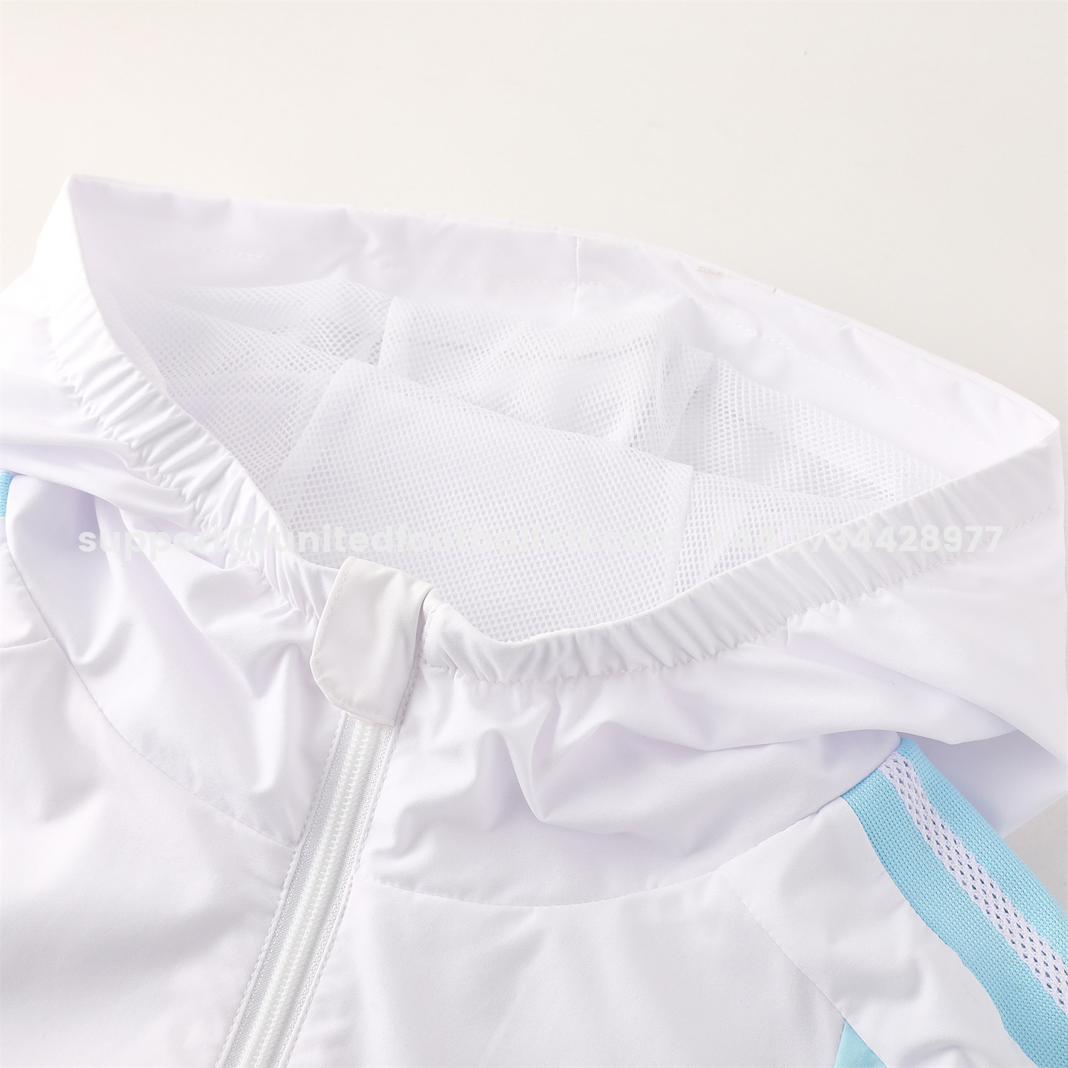 Unitedfootballkit.com | Argentina 2026 Hooded Windbreaker Training Set - White Top & Dark Blue Pants -Customize Name, Number and Patch | Worldwide Shipping