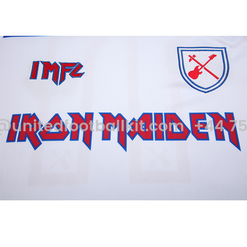 Unitedfootballkit.com | Iron Maiden x West Ham White Special Edition Jersey - with 11 print -Customize Name, Number and Patch | Worldwide Shipping