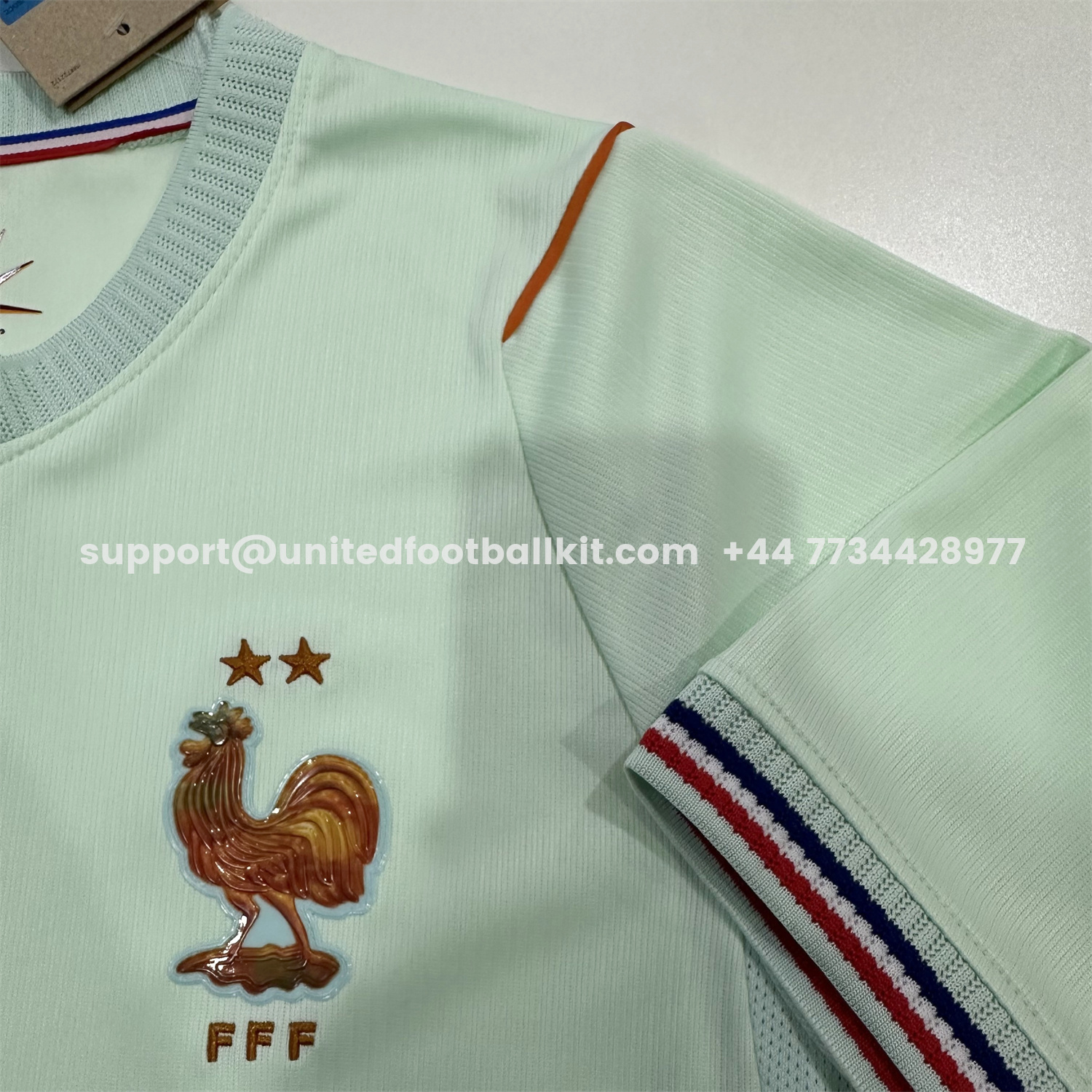 Unitedfootballkit.com | France 2026 Away Mint Green Jersey - Fans Version -Customize Name, Number and Patch | Worldwide Shipping