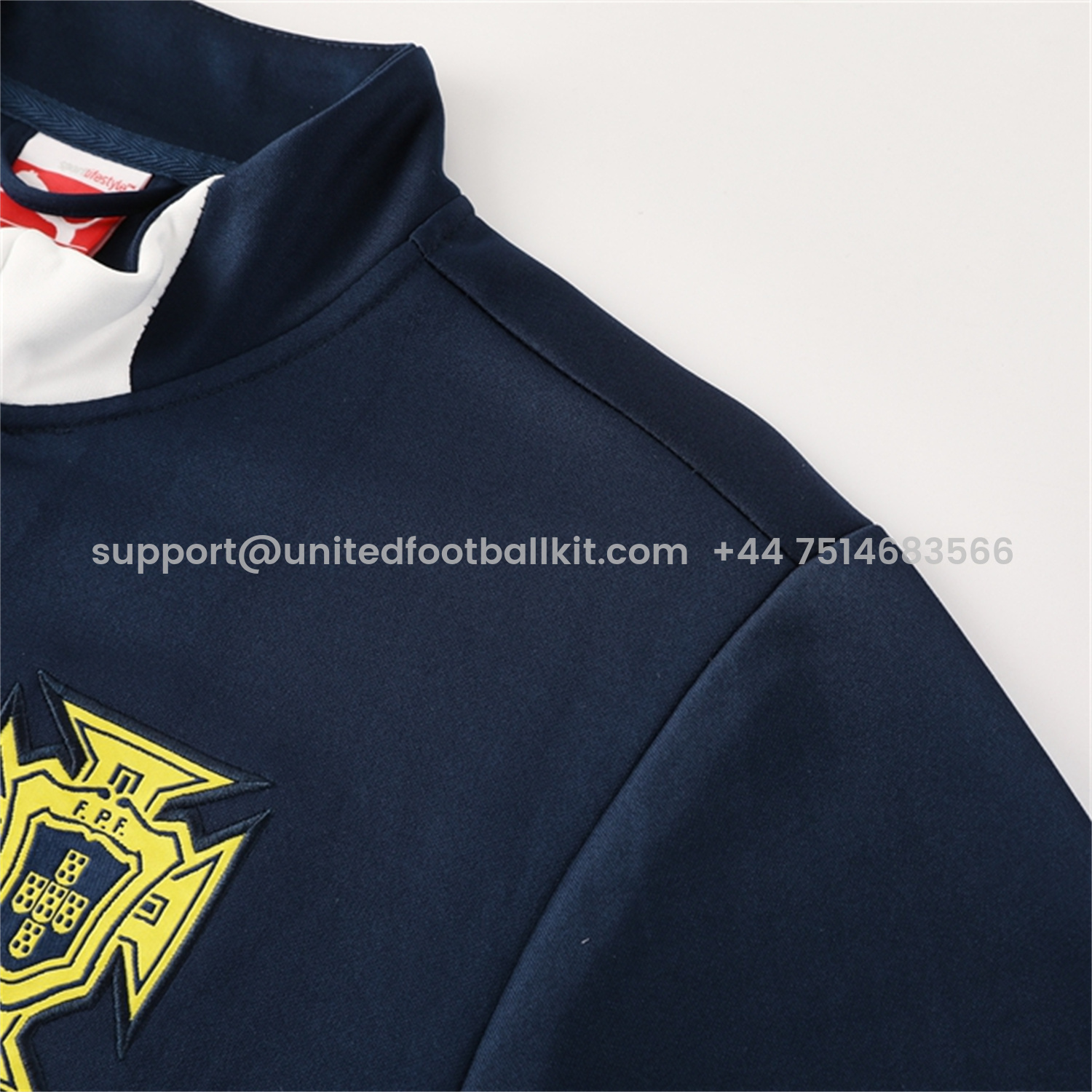 Unitedfootballkit.com | Portugal 25-26 Jacket Training Tracksuit - Deep Blue Jackets and Pants -Customize Name, Number and Patch | Worldwide Shipping