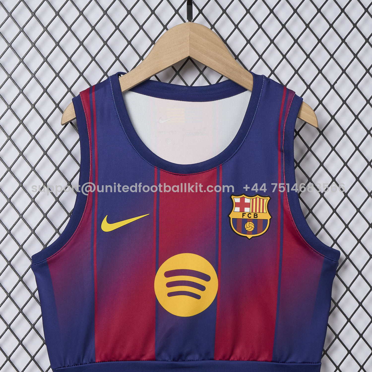 Unitedfootballkit.com | Women's Barcelona 25-26 Home Yoga Vest -Customize Name, Number and Patch | Worldwide Shipping
