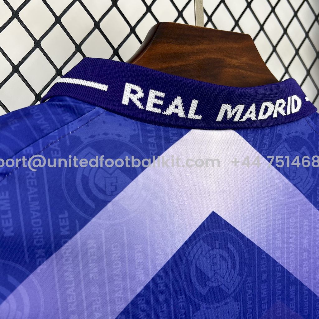 Unitedfootballkit.com | Retro Real Madrid 96-97 Away Jersey -Customize Name, Number and Patch | Worldwide Shipping