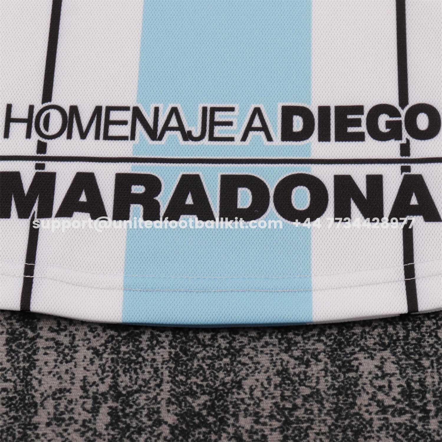 Unitedfootballkit.com | Retro Argentina 2001 Maradona Special Kids Kit -Customize Name, Number and Patch | Worldwide Shipping