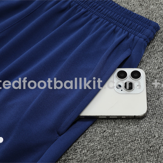 Unitedfootballkit.com | Paris Saint-Germain PSG 24-25 Kids Long Sleeve Training Set - Royal Blue -Customize Name, Number and Patch | Worldwide Shipping